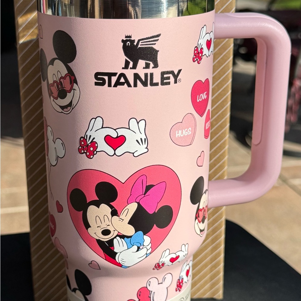 Stanley Pink Disney Tumbler with Mickey and Minnie